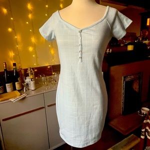 Retro Bodycon Windowpane pattern dress